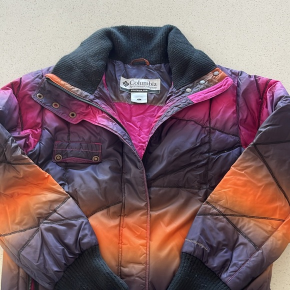 VINTAGE Women’s COLUMBIA size L Ombré - Super warm, down filled! GREAT CONDITION - Picture 3 of 10